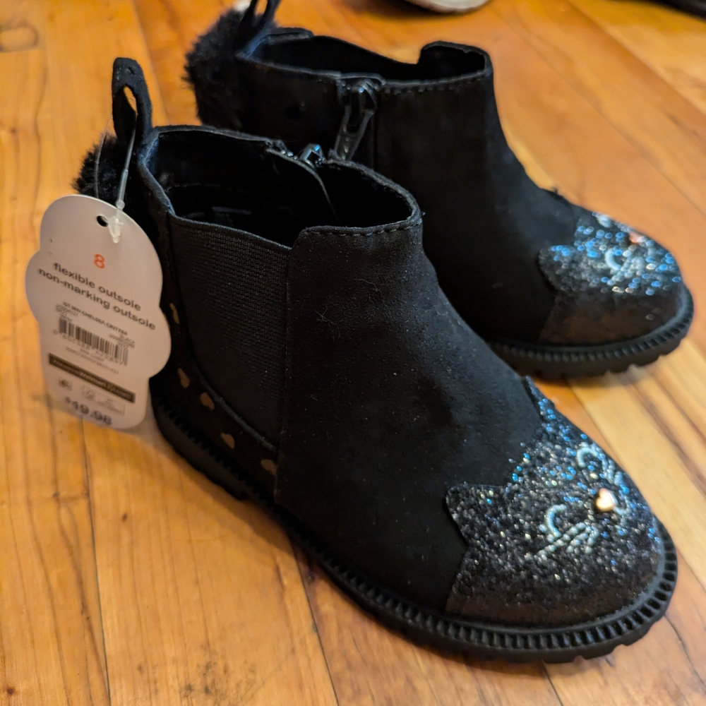 NWT Girl's Black Cat Bootie